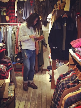 「Levi's」｜「アイテム（ブーツ）」を使った、HamburgCafeさん（メンズ・179cm）の冬コーディネート