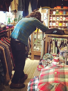 「古着屋」｜HamburgCafeさん（メンズ・179cm）の冬コーディネート