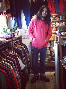 「アイテム（ブーツ）」を使った、HamburgCafeさん（メンズ・179cm）の冬コーディネート