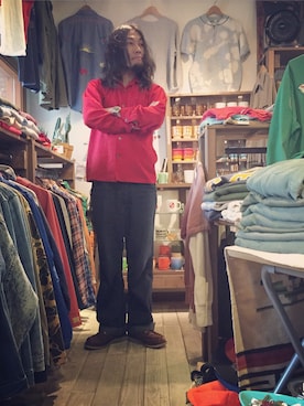 「アイテム（ブーツ）」を使った、HamburgCafeさん（メンズ・179cm）の春コーディネート