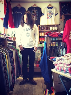 「アイテム（ブーツ）」を使った、HamburgCafeさん（メンズ・179cm）の春コーディネート