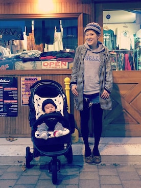 「アイテム（ジャケット/アウター）」を使った、HamburgCafeさん（レディース・159cm）の秋コーディネート