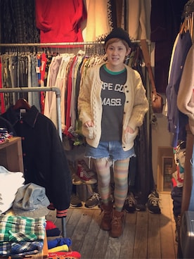 「ミネトンカ」｜HamburgCafeさん（レディース・159cm）の冬コーディネート