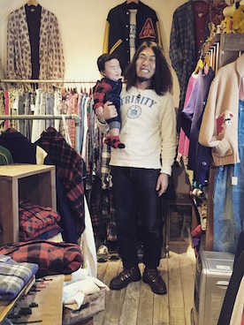 「スエット」｜HamburgCafeさん（メンズ・179cm）の冬コーディネート