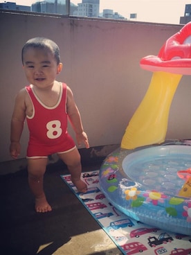 「アイテム（水着）」を使った、HamburgCafeさん（キッズ・80cm）の夏コーディネート