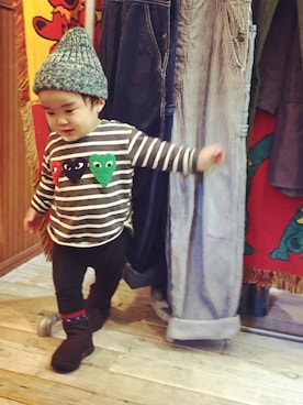 「アイテム（ソックス/靴下）」を使った、HamburgCafeさん（キッズ・90cm）の秋コーディネート