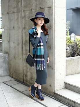 DRWCYS・PR 生駒典子さん（レディース・159cm）の秋コーディネート
