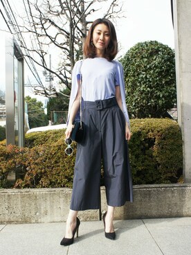 「DRWCYS（ドロシーズ）のアイテム（アンサンブル）」を使った、DRWCYS・PR 生駒典子さん（レディース・159cm）の冬コーディネート
