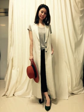 「hat」｜「アイテム（帽子）」を使った、DRWCYS・PR 生駒典子さん（レディース・159cm）の冬コーディネート