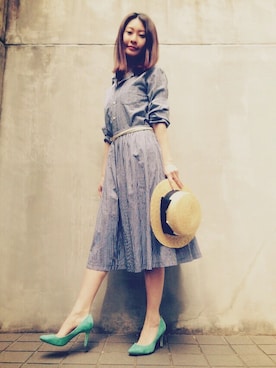 DRWCYS・PR 生駒典子さん(レディース・159cm)の春コーディネート