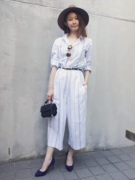 「ガウチョパンツ」｜DRWCYS・PR 生駒典子さん（レディース・159cm）の春コーディネート