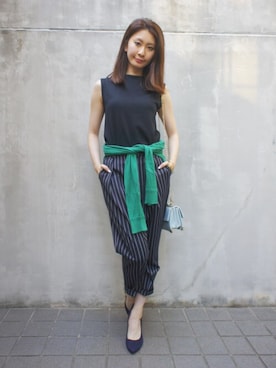 「DRWCYS（ドロシーズ）のアイテム（スウェット）」を使った、DRWCYS・PR 生駒典子さん（レディース・159cm）の春コーディネート