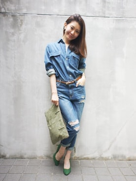 「DRWCYS（ドロシーズ）のアイテム」を使った、DRWCYS・PR 生駒典子さん（レディース・159cm）の夏コーディネート