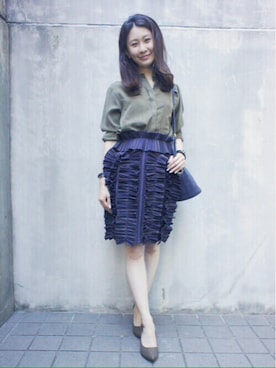 「DRWCYS（ドロシーズ）のアイテム」を使った、DRWCYS・PR 生駒典子さん（レディース・159cm）の夏コーディネート