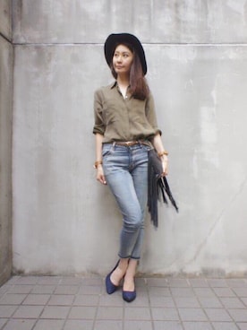 DRWCYS・PR 生駒典子さん（レディース・159cm）の夏コーディネート