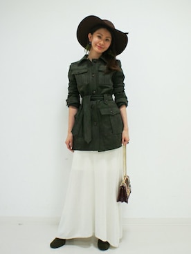 「DRWCYS（ドロシーズ）のアイテム（ブーツ）」を使った、DRWCYS・PR 生駒典子さん（レディース・159cm）の秋コーディネート