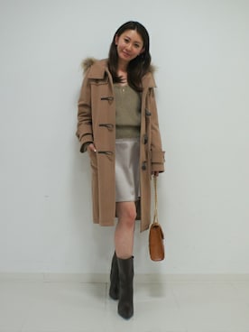 「DRWCYS（ドロシーズ）のアイテム（ブーツ）」を使った、DRWCYS・PR 生駒典子さん（レディース・159cm）の冬コーディネート