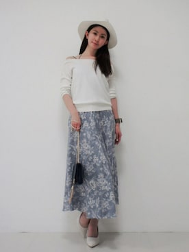 「DRWCYS（ドロシーズ）のアイテム（帽子）」を使った、DRWCYS・PR 生駒典子さん（レディース・159cm）の冬コーディネート
