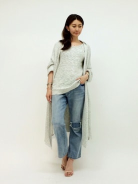 「DRWCYS（ドロシーズ）のアイテム（サンダル）」を使った、DRWCYS・PR 生駒典子さん（レディース・159cm）の春コーディネート