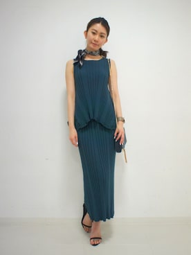「DRWCYS（ドロシーズ）のアイテム（サンダル）」を使った、DRWCYS・PR 生駒典子さん（レディース・159cm）の春コーディネート