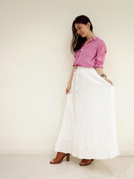 DRWCYS・PR 生駒典子さん（レディース・159cm）の夏コーディネート