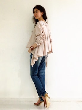 「DRWCYS（ドロシーズ）のアイテム」を使った、DRWCYS・PR 生駒典子さん（レディース・159cm）の夏コーディネート