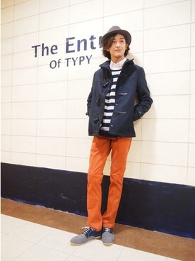 「HARE（ハレ）の【HARE】ピンオックスボタンダウンシャツ（シャツ/ブラウス、ホワイト系）」を使った、Ippei Suzukiさん（メンズ・175cm）の春コーディネート