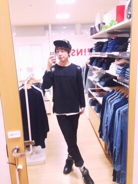 「CABANE de ZUCCa（カバンドズッカ）のアイテム（スニーカー）」を使った、yuuさん（メンズ・173cm）の春コーディネート