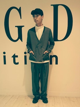 「ノーカラージャケット」｜GGDedition八王子店さん（メンズ・170cm）の春コーディネート