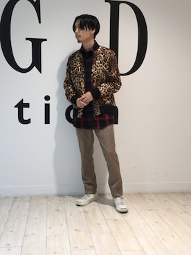 「GGD（ジージーディー）のアイテム（MA-1）」を使った、GGDedition八王子店さん（メンズ・173cm）の秋コーディネート