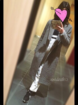 「ゆるずる」｜「アイテム（チェスターコート）」を使った、みっちゃそさん（レディース・164cm）の冬コーディネート