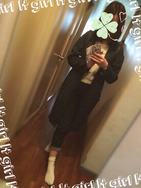 「ロングジャケット」｜「アイテム（デニムジャケット）」を使った、みっちゃそさん（レディース・164cm）の春コーディネート