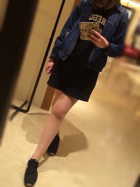 「nice claup」｜「アイテム（デニムジャケット）」を使った、みっちゃそさん（レディース・164cm）の春コーディネート