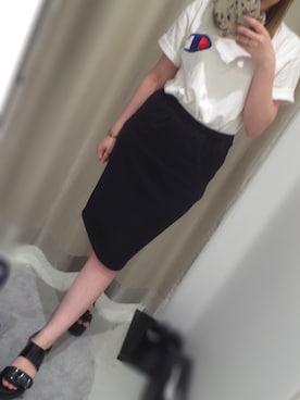 「MONKI（モンキ）のアイテム（サンダル）」を使った、みっちゃそさん（レディース・165cm）の夏コーディネート