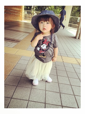 「RAGMART（ラグマート）のアイテム（ハット）」を使った、SHI-❤︎さん（キッズ・80cm）の夏コーディネート