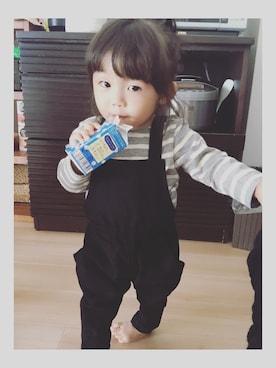 「1歳6ヶ月」｜「アイテム（オールインワン・サロペット）」を使った、SHI-❤︎さん（キッズ・80cm）の秋コーディネート