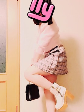 「snidel」｜「アイテム（ブーティ）」を使った、kiraraさん（レディース・153cm）の冬コーディネート