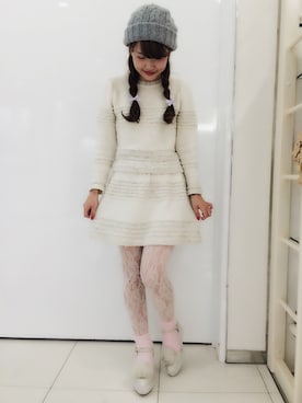 「Honey Salon（ハニーサロン）のアイテム（スカート）」を使った、MOYUさん（レディース・157cm）の秋コーディネート