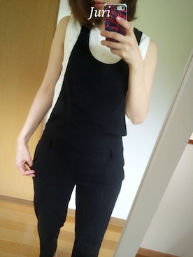「machatt（マチャット）のアイテム（オールインワン・サロペット）」を使った、J U R I .さん（レディース・157cm）の秋コーディネート