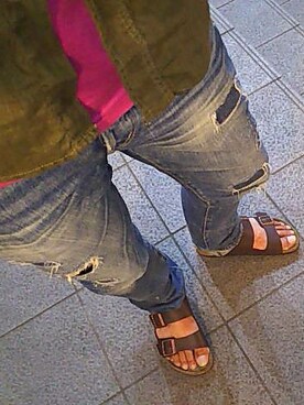 「BIRKENSTOCK（ビルケンシュトック）の＜BIRKENSTOCK（ビルケンシュトック）＞ ARIZONA BIRKOFLOR/サンダル¨ ◆（サンダル）」を使った、ひでさん（メンズ・176cm）の夏コーディネート