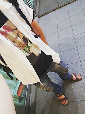 「BIRKENSTOCK（ビルケンシュトック）の＜BIRKENSTOCK（ビルケンシュトック）＞ ARIZONA BIRKOFLOR/サンダル¨ ◆（サンダル）」を使った、ひでさん（メンズ・176cm）の夏コーディネート