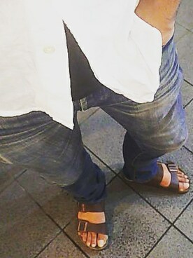 「BIRKENSTOCK（ビルケンシュトック）の＜BIRKENSTOCK（ビルケンシュトック）＞ ARIZONA BIRKOFLOR/サンダル¨ ◆（サンダル）」を使った、ひでさん（メンズ・176cm）の秋コーディネート