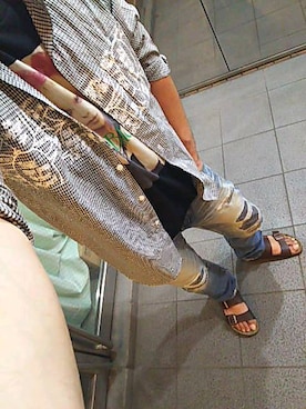 「BIRKENSTOCK（ビルケンシュトック）の＜BIRKENSTOCK（ビルケンシュトック）＞ ARIZONA BIRKOFLOR/サンダル¨ ◆（サンダル）」を使った、ひでさん（メンズ・176cm）の秋コーディネート