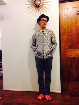 「nonnative（ノンネイティブ）のアイテム（ノーカラージャケット）」を使った、sabotenboyさん（メンズ・174cm）の春コーディネート