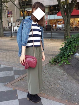 「DHOLIC（ディーホリック）のアイテム（ブレスレット）」を使った、Miiikaさん（レディース・169cm）の秋コーディネート