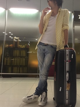 「JOHN RICHMOND（ジョンリッチモンド）のアイテム」を使った、achuchyさん（メンズ・180cm）の春コーディネート