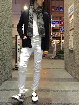 「Peuterey（ピューテリー）のアイテム」を使った、achuchyさん（メンズ・180cm）の春コーディネート