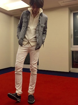 「DOLCE&GABBANA（ドルチェアンドガッバーナ）のアイテム（ブルゾン）」を使った、achuchyさん（メンズ・180cm）の春コーディネート