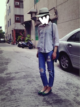 「MAISON MICHEL（メゾンミッシェル）のアイテム」を使った、TiweiLeeさん（レディース・163cm）の春コーディネート