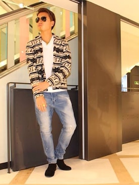 「DOWBL（ダブル）のアイテム（その他アウター）」を使った、SAKUさん（メンズ・180cm）の秋コーディネート